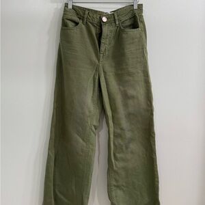 Zara Khaki High-Waisted Trousers